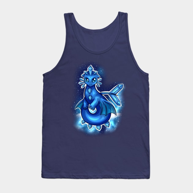 Sapphire Dragon : Cute Crystal Dragon Tank Top by Shirin Illustration